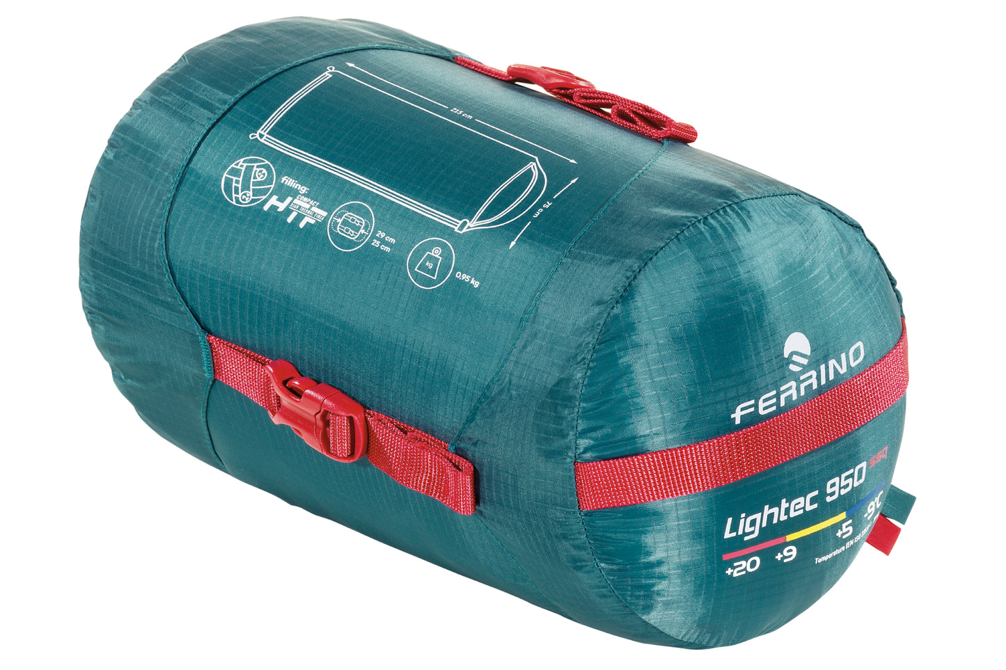 Sleeping bag Ferrino Lightec 950 SSQ/+5°C Green Left (86652NVVS)