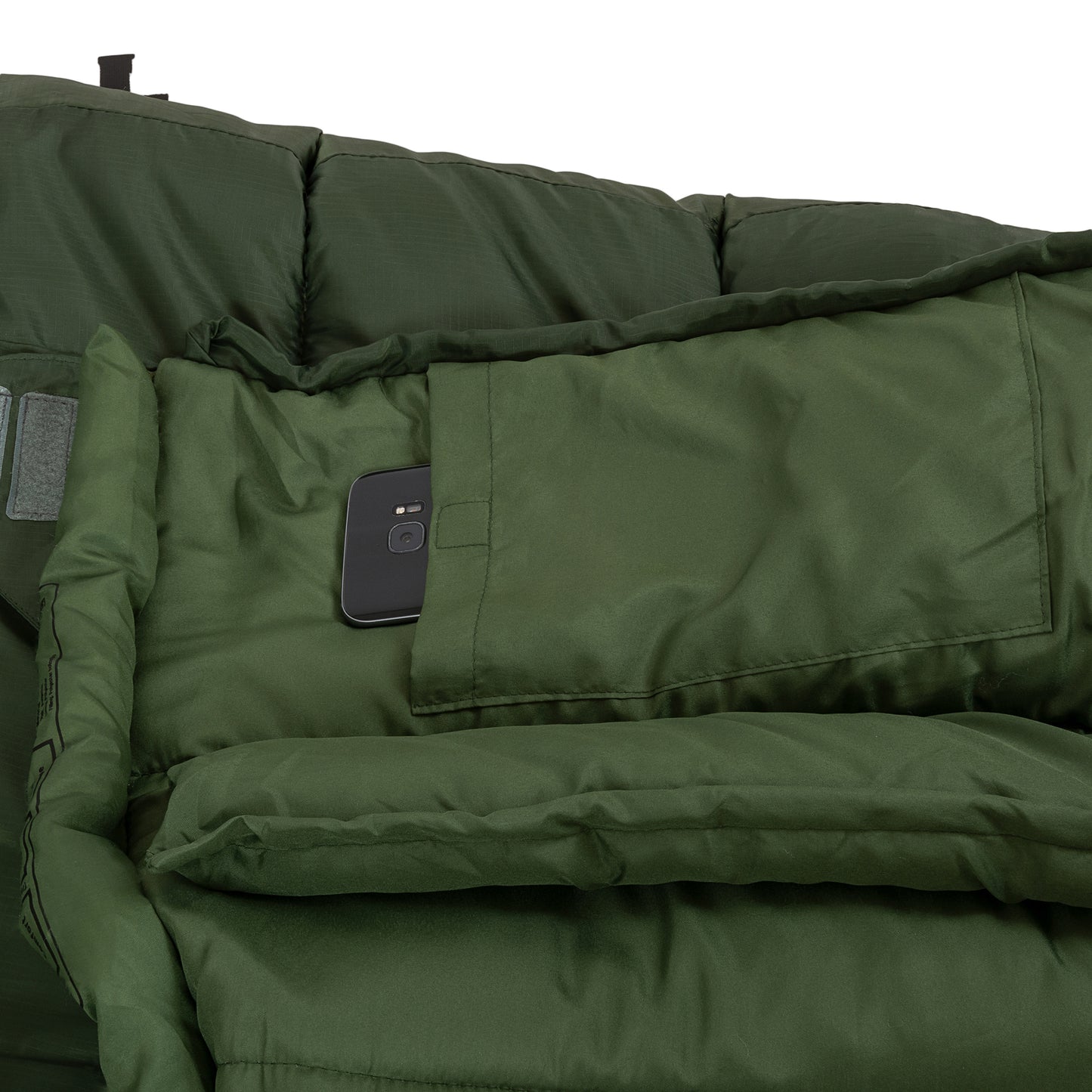Sleeping bag Highlander Phoenix Flame 400/-9°C Olive Green Left (SB244-OG)