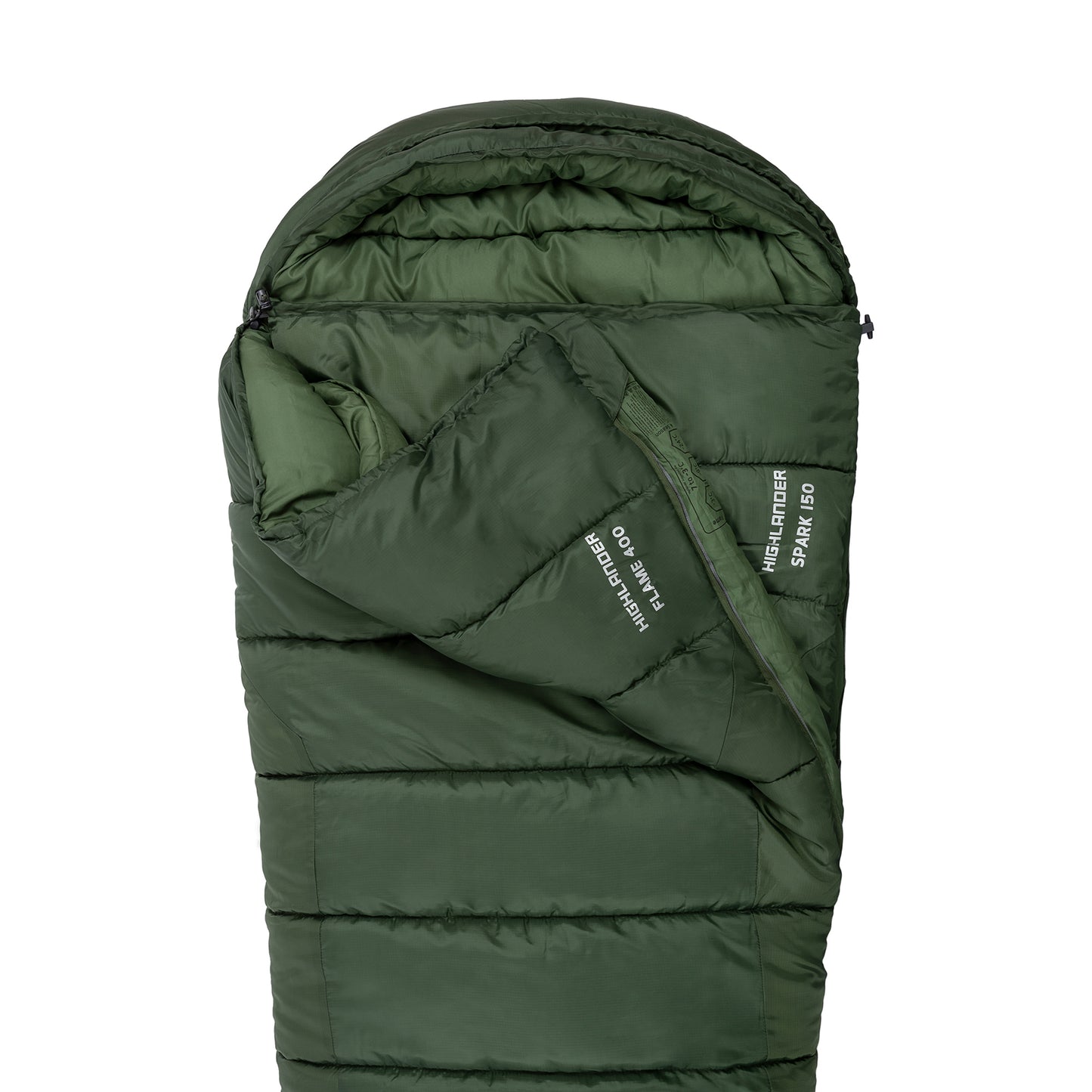 Sleeping bag Highlander Phoenix Flame 400/-9°C Olive Green Left (SB244-OG)