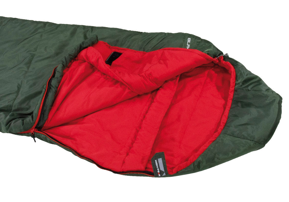 Sleeping bag High Peak Black Arrow/+3°C Green/Red Left (23054)