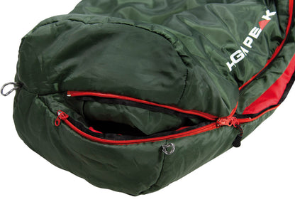 Sleeping bag High Peak Black Arrow/+3°C Green/Red Left (23054)