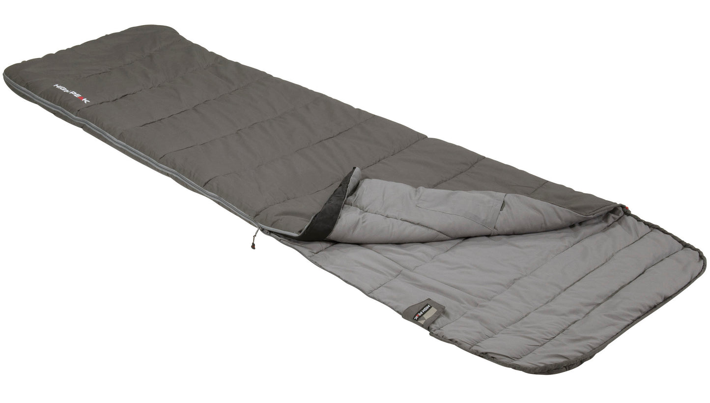 Sleeping bag High Peak Conon 7/+7°C Grey/Light Gray Left (21247)