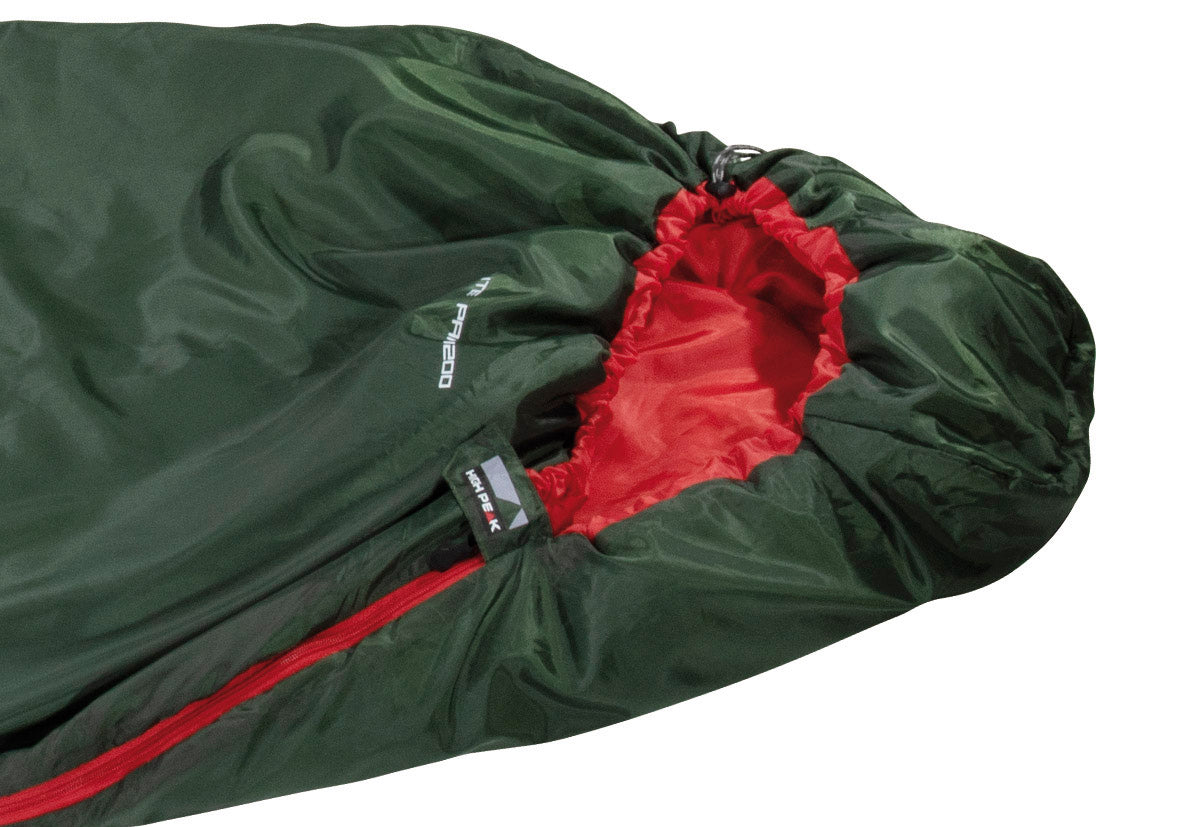Sleeping bag High Peak Lite Pak 1200/+6°C Green/Red Left (23263)