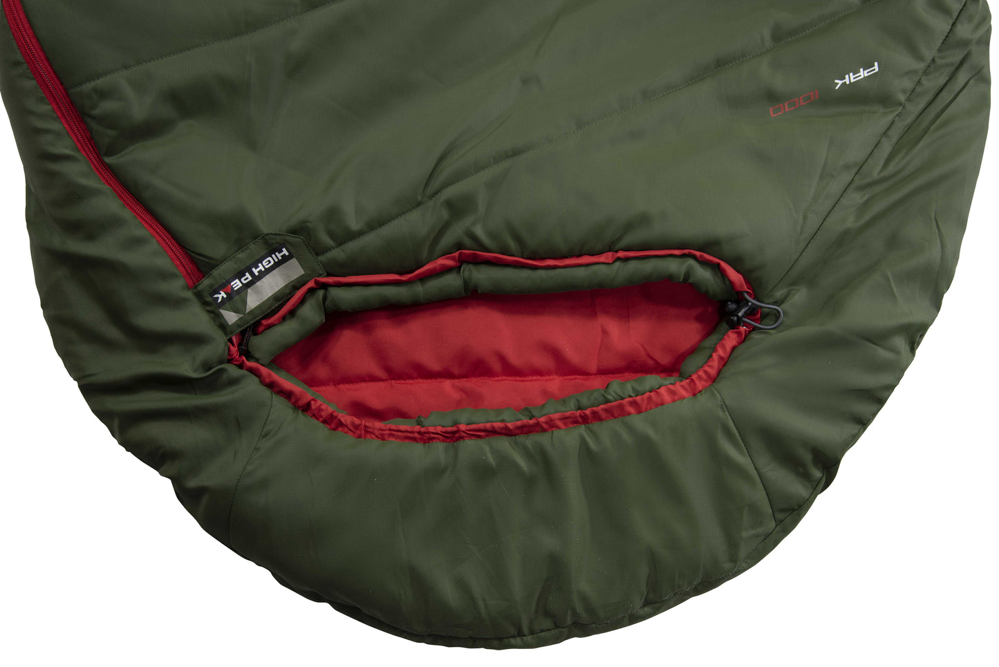 Sleeping bag High Peak Pak 600/+9°C Green/Red Left (23246)