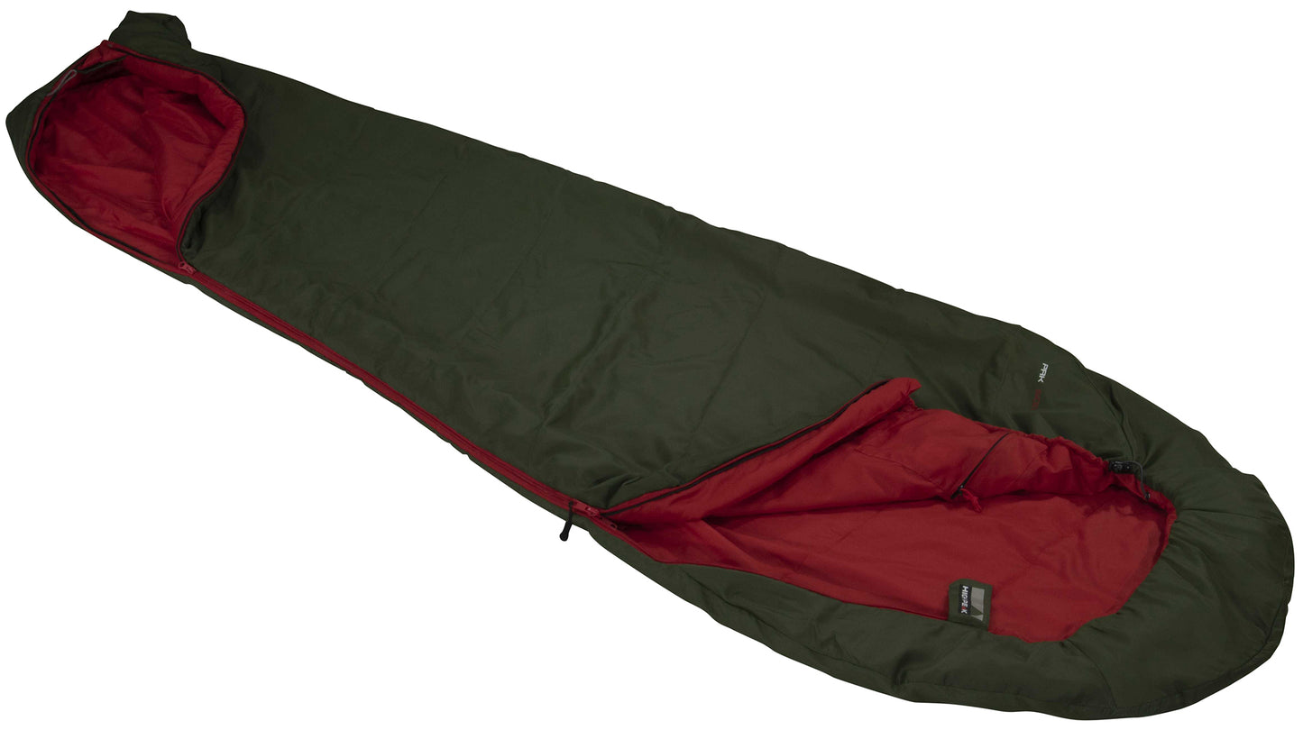 Sleeping bag High Peak Pak 600/+9°C Green/Red Left (23246)