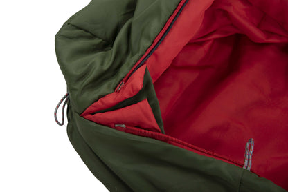 Sleeping bag High Peak Pak 600/+9°C Green/Red Left (23246)