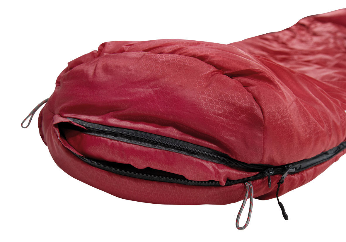 Sleeping bag High Peak Redwood/-3°C Dark Red/Grey Left (23085)