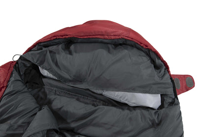 Sleeping bag High Peak Redwood/-3°C Dark Red/Grey Left (23085)