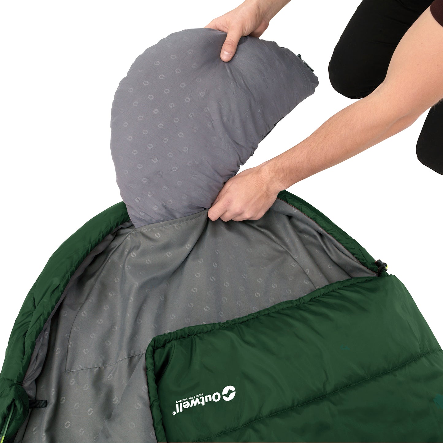 Sleeping bag Outwell Canella Supreme/-1°C Forest Green Left (230359)