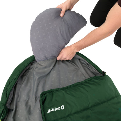Sleeping bag Outwell Canella Supreme/-1°C Forest Green Left (230359)
