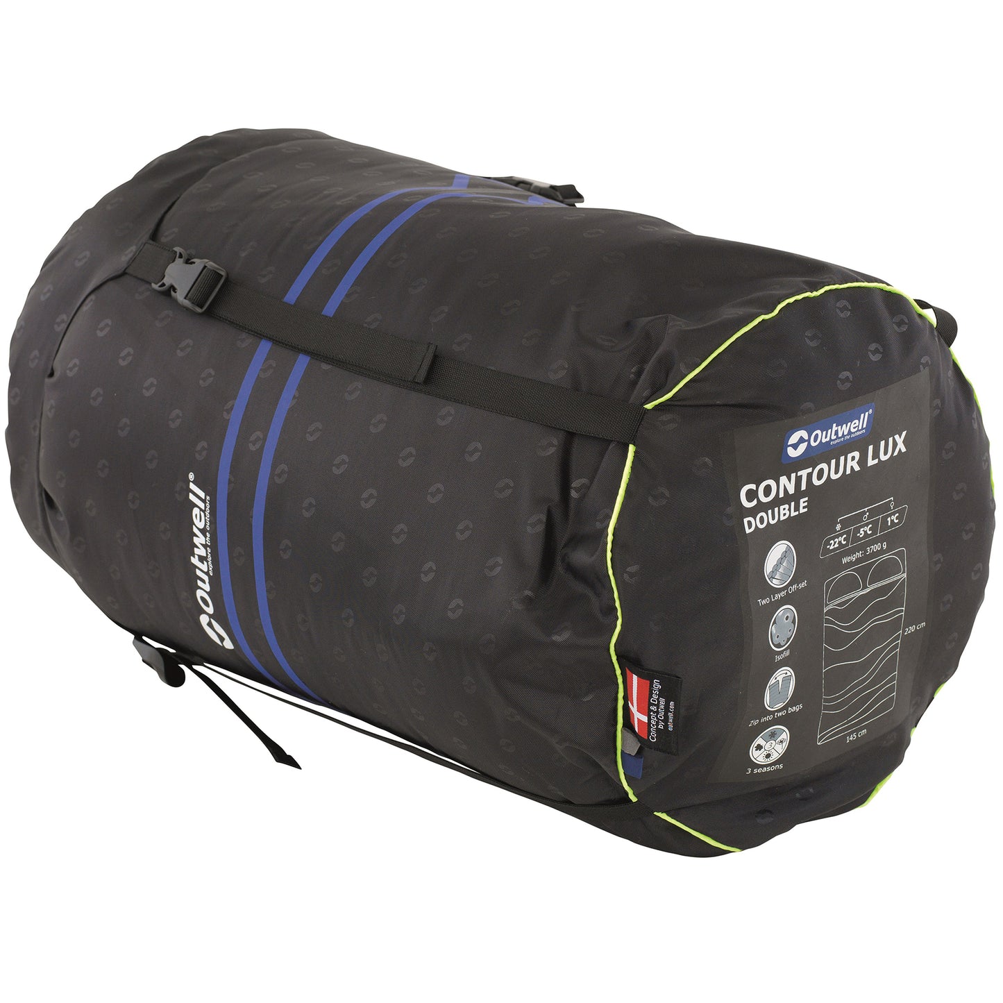 Sleeping bag Outwell Contour Lux Double Reversible/-5°C Imperial Blue (230297)