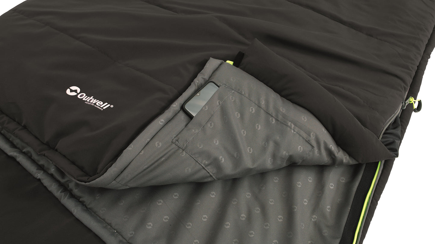 Sleeping bag Outwell Contour Reversible/+2°C Midnight Black Right (230382)