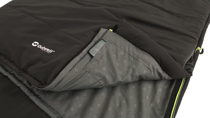 Sleeping bag Outwell Contour Reversible/+2°C Midnight Black Right (230382)