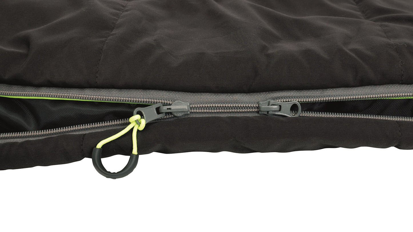 Sleeping bag Outwell Contour Reversible/+2°C Midnight Black Right (230382)