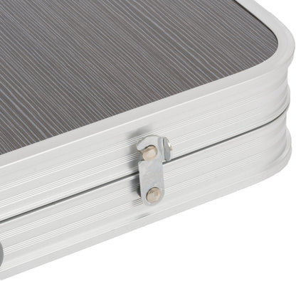 Highlander Compact Folding Table Double Gray (FUR077-GY)