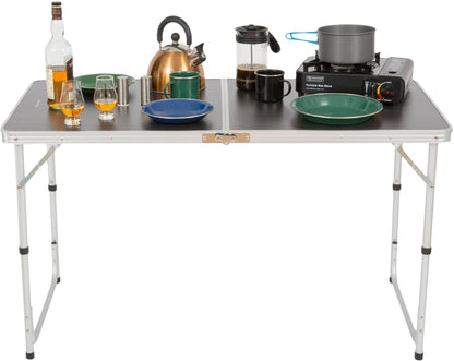 Highlander Compact Folding Table Double Gray (FUR077-GY)