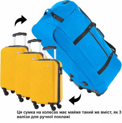 Travel bag on wheels TravelZ Wheelbag 100 Liter Blue (603093)