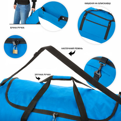 Travel bag on wheels TravelZ Wheelbag 100 Liter Blue (603093)