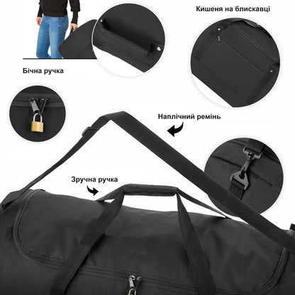 Travel bag on wheels TravelZ Wheelbag 100 Liter Black (603091)
