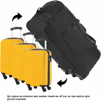 Travel bag on wheels TravelZ Wheelbag 100 Liter Black (603091)