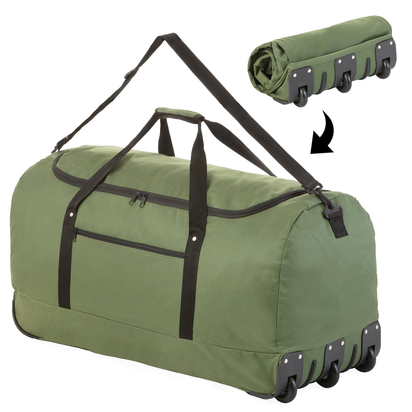 Travel bag on wheels TravelZ Wheelbag 100 Liter Green (603095)