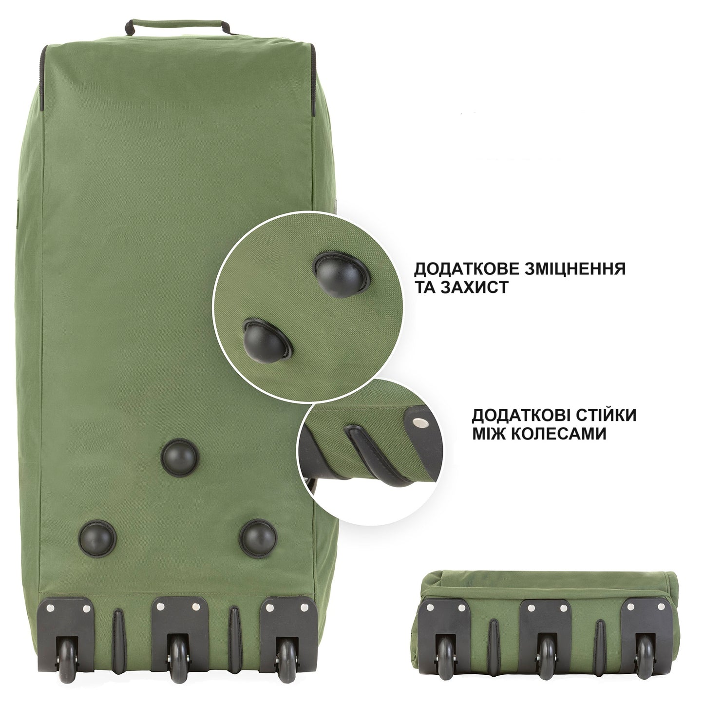 Travel bag on wheels TravelZ Wheelbag 100 Liter Green (603095)