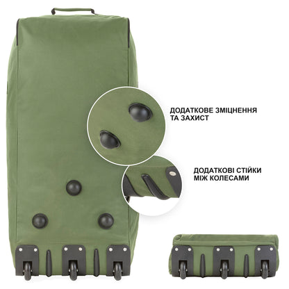 Travel bag on wheels TravelZ Wheelbag 100 Liter Green (603095)