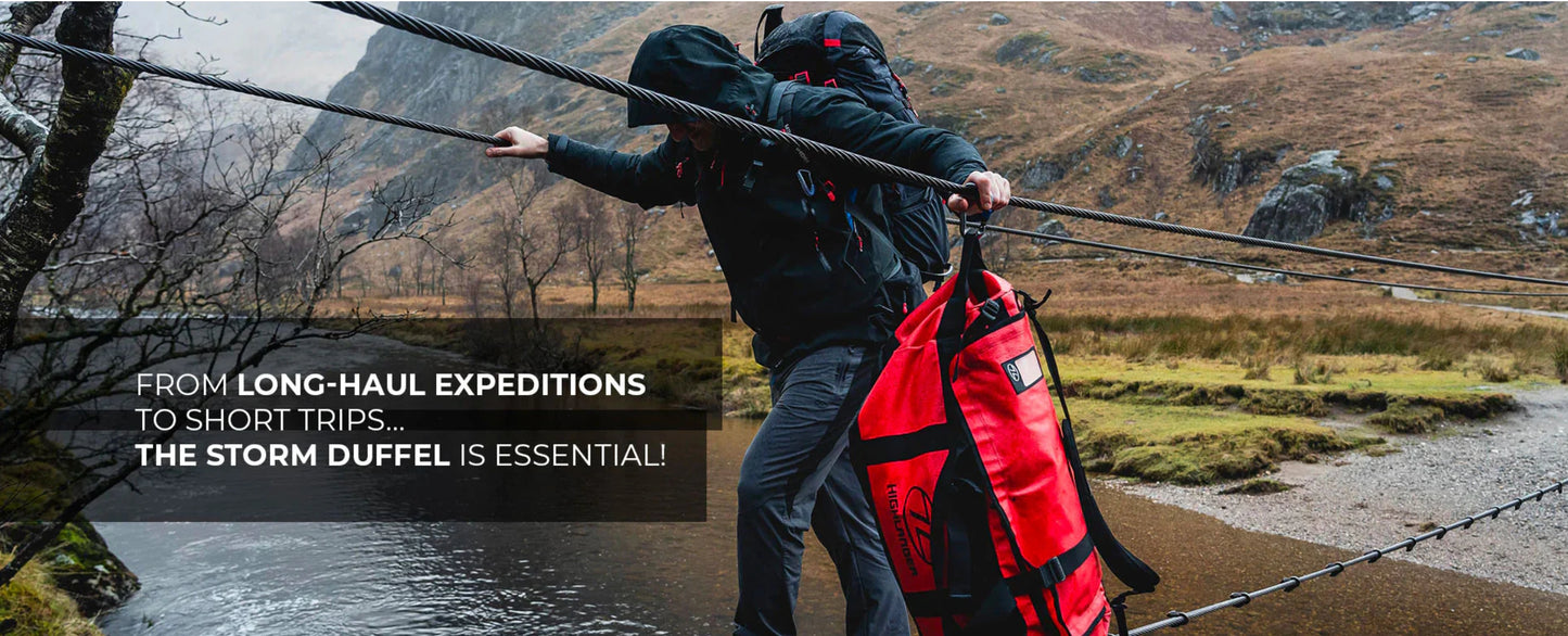 Waterproof travel bag Highlander Storm Kitbag 65L Red (DB123-RD)