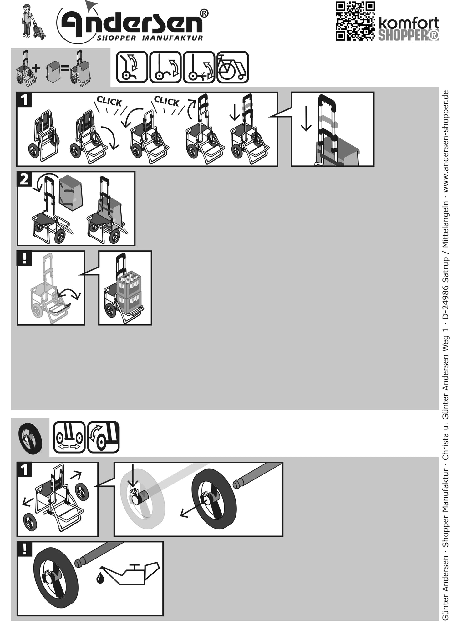 Andersen Komfort Shopper Ivar Anthracite bag (198-173-80)