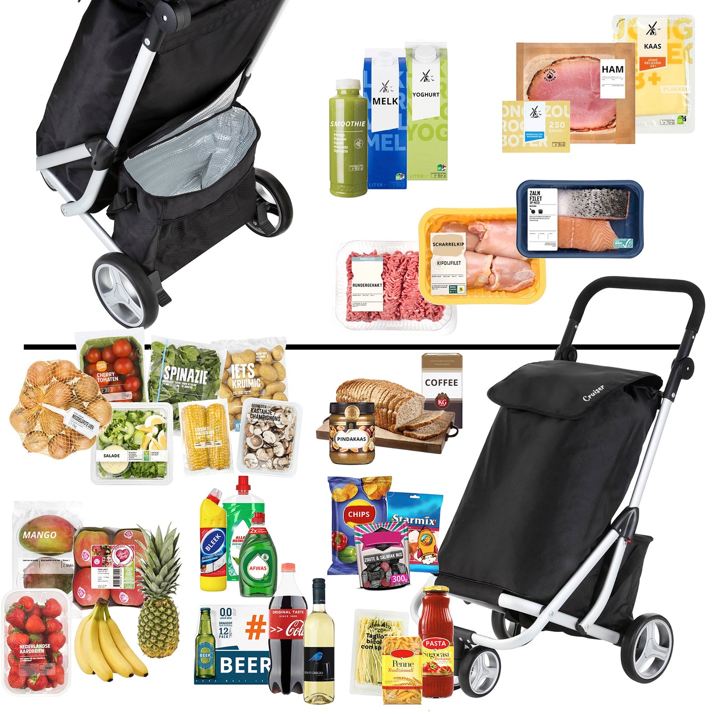 ShoppingCruiser 3 Wheels Black (604349)