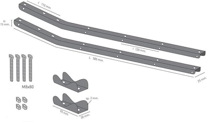 Сушарка для білизни навісна Colombo Balcony with clamps (STZAN2)
