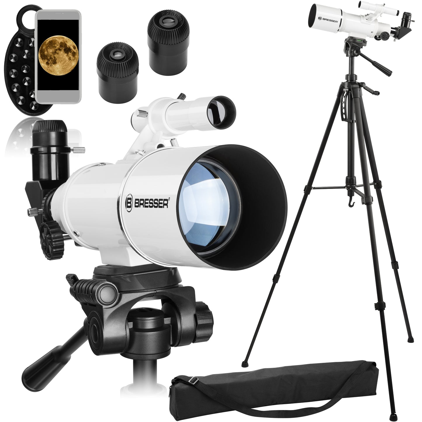 Bresser Classic 70/350 Refractor Telescope with Smartphone Adapter (4670350)