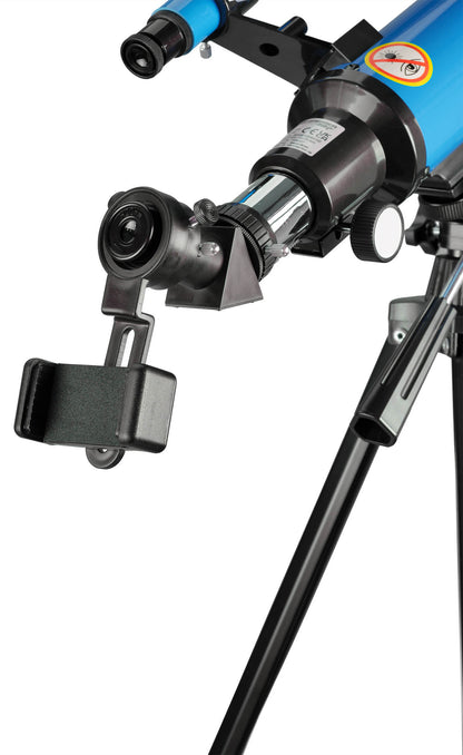 Bresser Junior 70/400 Blue Telescope with Smartphone Adapter + Backpack (8850610WX)