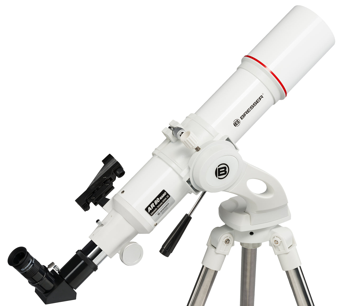 Bresser Nano AR-80/640 AZ telescope with Sony filter and smartphone adapter (4580640)