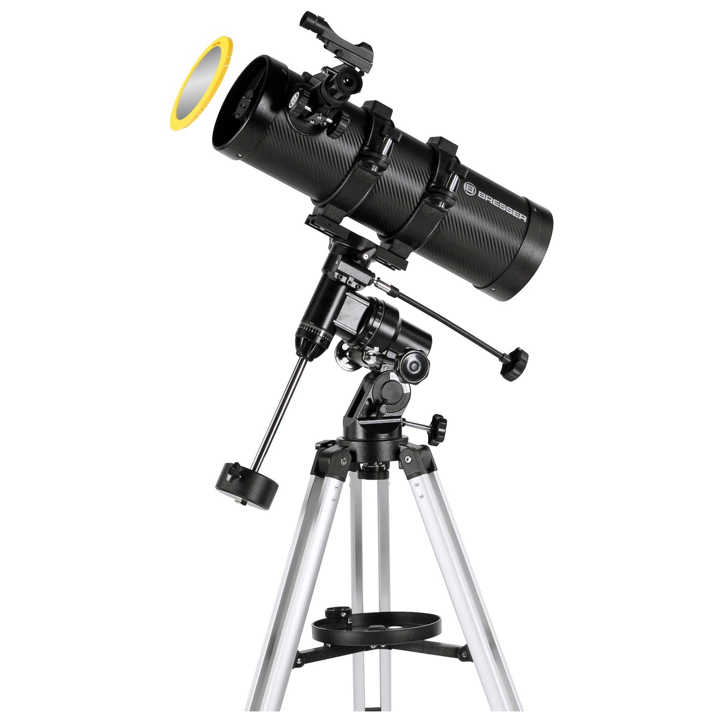 Bresser Pluto II 114/500 EQ Carbon telescope with Sony filter and smartphone adapter (4614500)