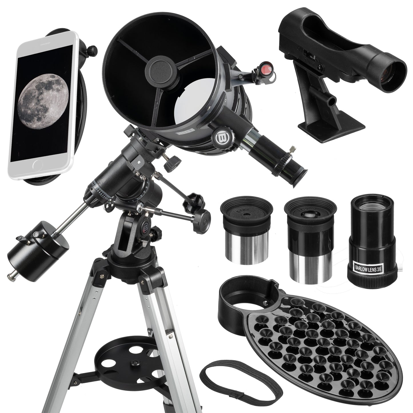 Bresser Pollux 150/1400 EQ3 Carbon telescope with Sony filter and smartphone adapter (4690900)