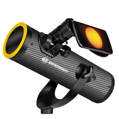 Bresser Solarix 76/350 AZ Carbon telescope with solar filter and smartphone adapter (4676359)