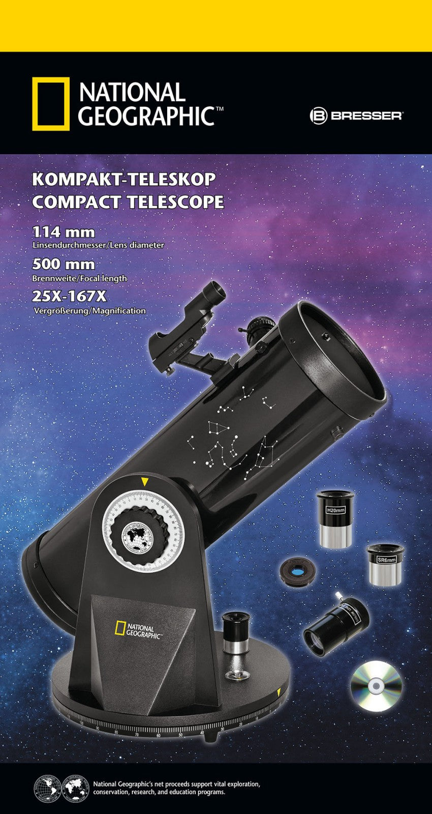 National Geographic 114/500 Compact Telescope (9065000)