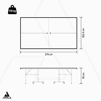 Joola World Cup 25 ITTF Black Table Tennis Table (11294)
