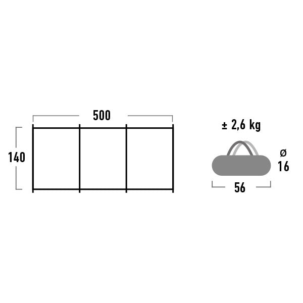 Beach awning High Peak Mistral Light Grey/Dark Grey/Blue (10015)