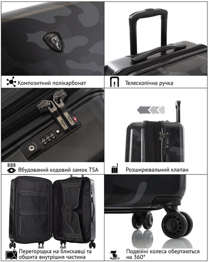 Valise Heys Black Camo (L) (13119-3045-30) 