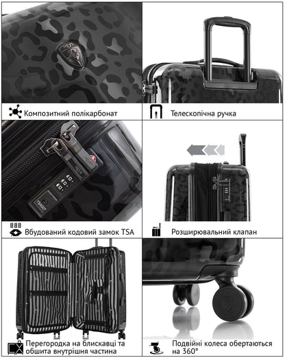 Valise Heys Black Leopard (L) (13127-3041-30) 