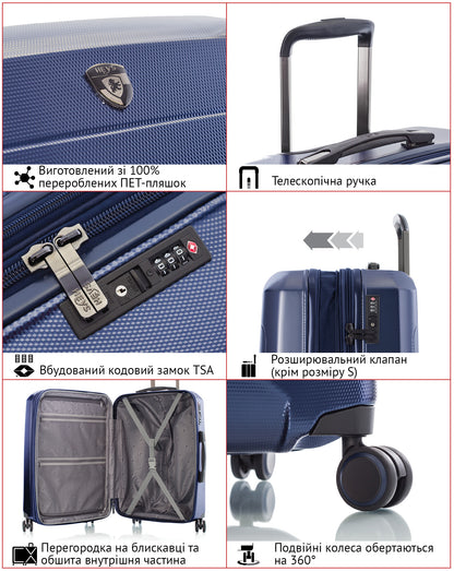 Valise Heys EcoCase (M) Gray (10133-0013-26)