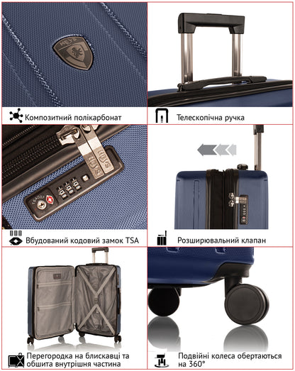 Valise Heys SpinLite (M) Navy (10157-0028-26)