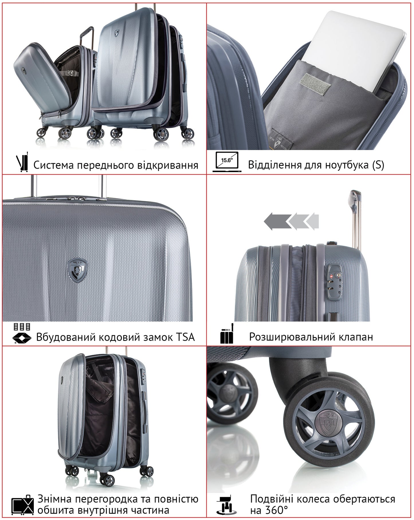 Valise Heys Vantage (S) Black (15023-0001-21) 