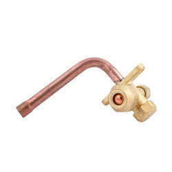 Кран сервисный (клапан) газовый заправочный 3/8" толстые трубы