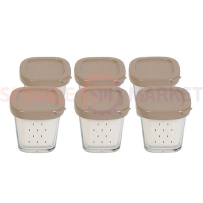 Set of jars for Tefal XF100110 yogurt maker (6 pcs.)
