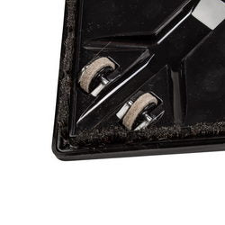 Parquet brush for vacuum cleaner on Delta pipe (angular) with latches. D=36mm Rowenta black