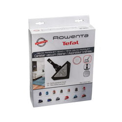 Parquet brush for vacuum cleaner on Delta pipe (angular) with latches. D=36mm Rowenta black