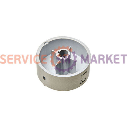 Temperature control knob for Indesit oven silver